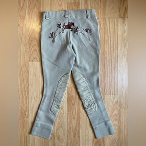 Kids Beige Riding Pants